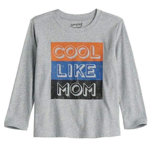 Toddler Boy Jumping Beans "Cool Like Mom" Graphic Tee 12M Grey - Picture 1 of 3